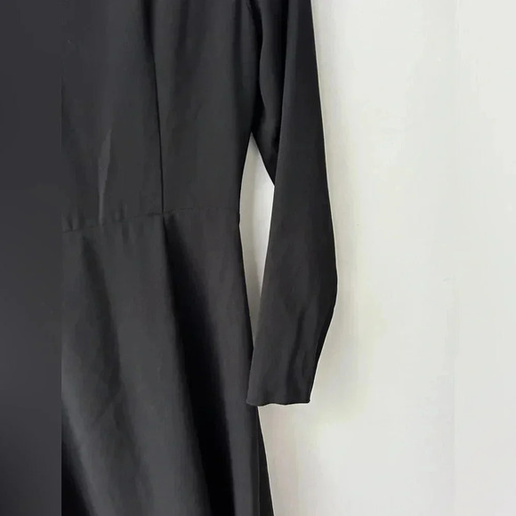 Aritzia Wilfred Black Aubagne wrap Tie Front Midi / Maxi Longsleeve - Picture 9 of 12